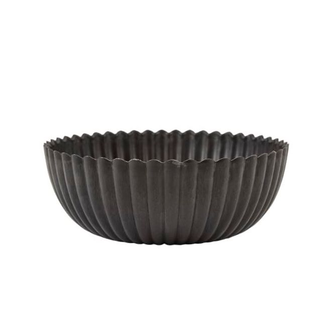 Hovedbilde Bowl Plast Wave 25x9 cm Antikgrå