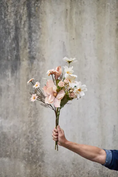 Stolt kavaler stilk 52cm - Plastik - Hvit