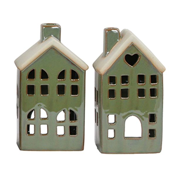 Stenhus 2 ass (24) - Green 8,6x15cm