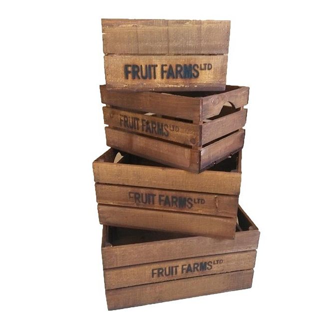 Hovedbilde Brown wooden fruit crates 3/4