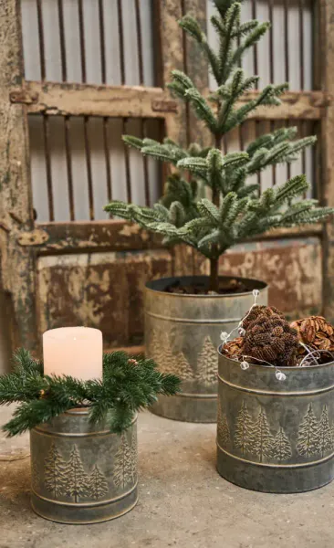 Skjuler tr&aelig;er s1/3 D20x20cm zink